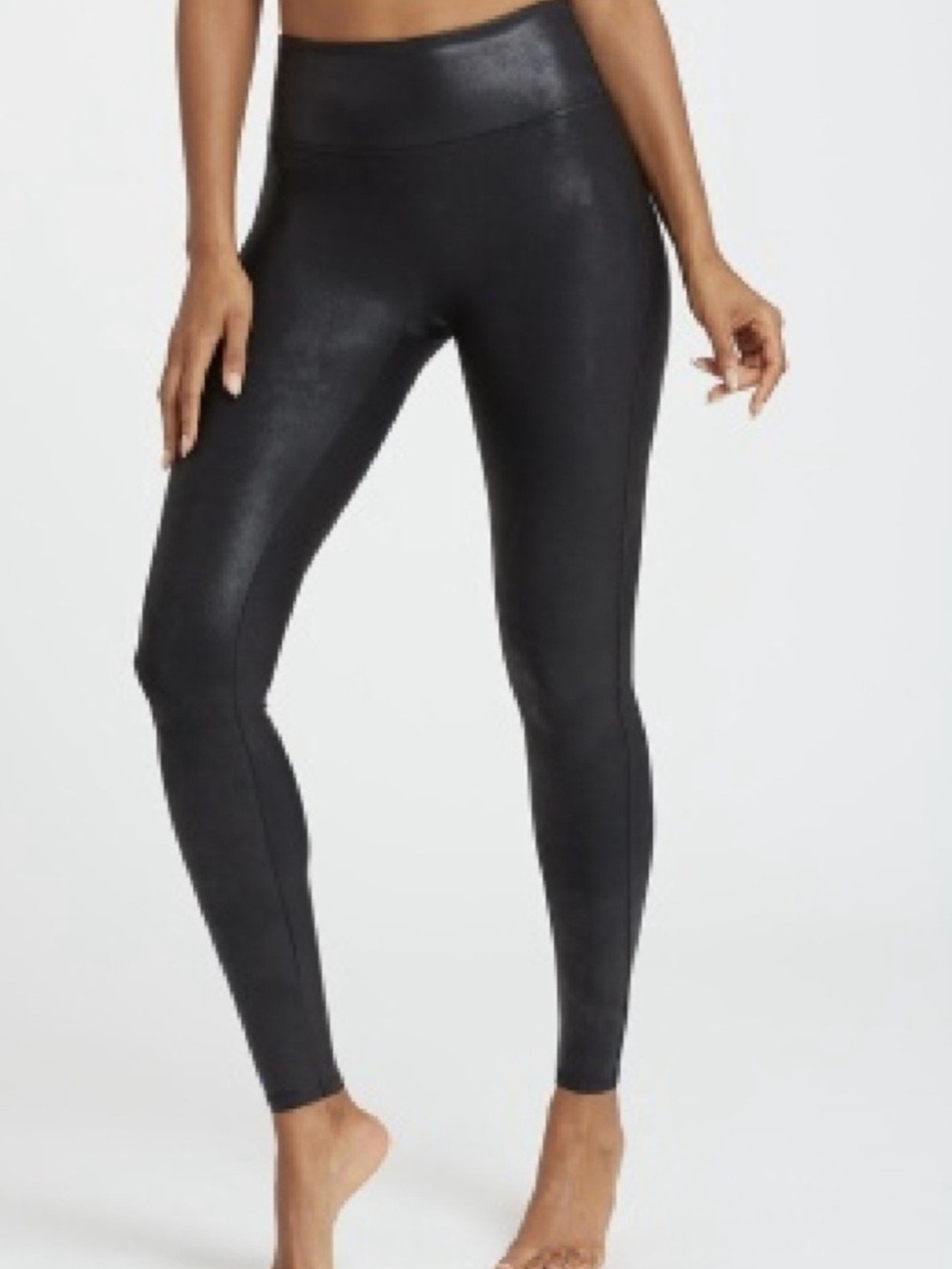SPANX Black Faux Leather Jeggings